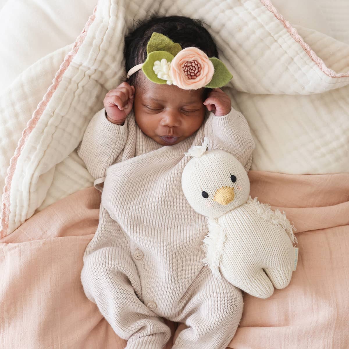 Cuddle + Kind Hand-Knit Doll - Baby Gosling - Image 2
