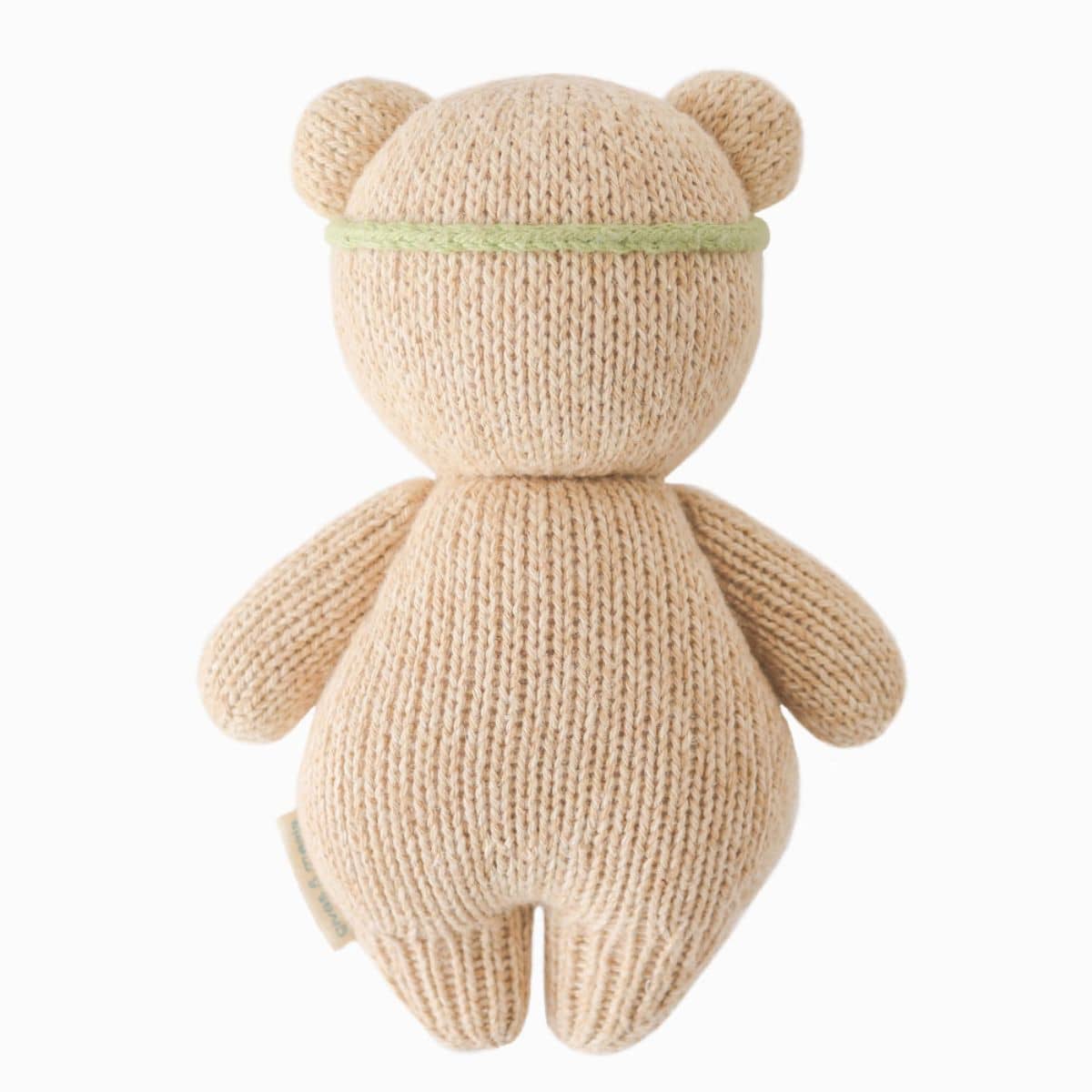 Cuddle + Kind Hand-Knit Doll - Baby Honey Bear (ivory floral) - Image 7