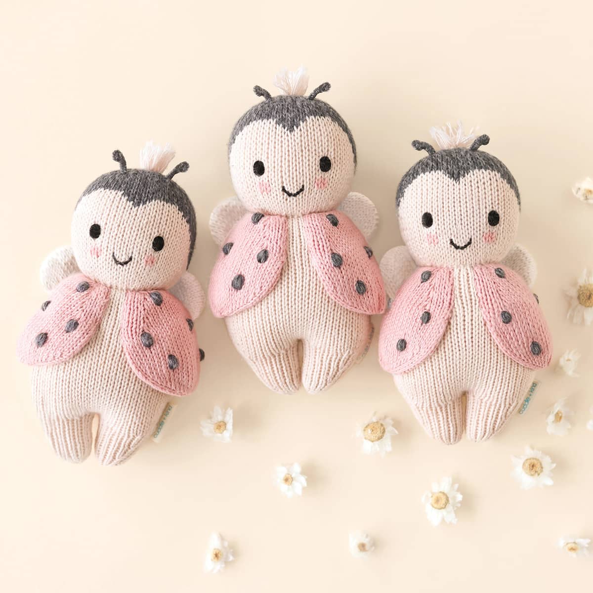 Cuddle + Kind Hand-Knit Doll - Baby Ladybug - Image 2