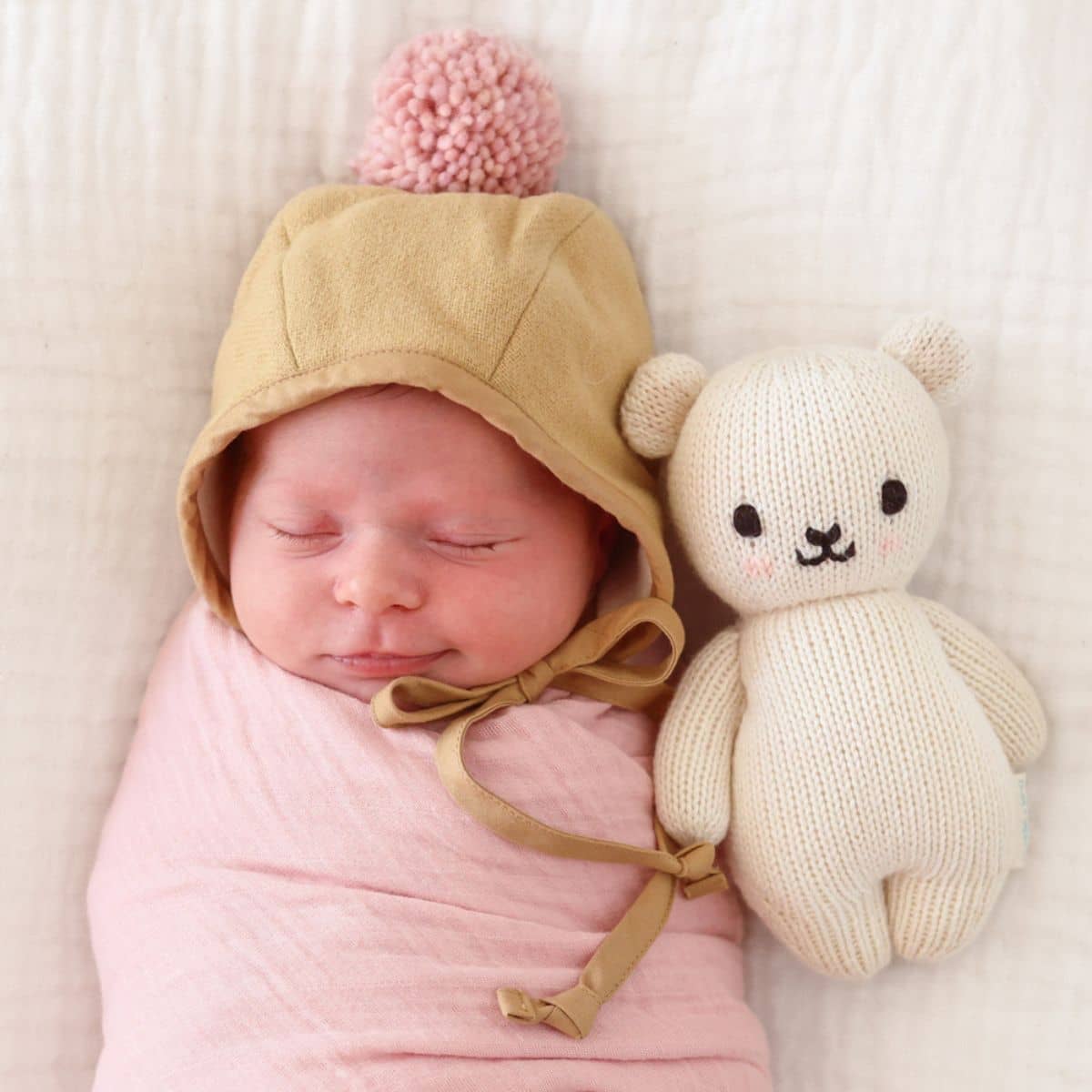 Cuddle + Kind Hand-Knit Doll - Baby Polar Bear - Image 2