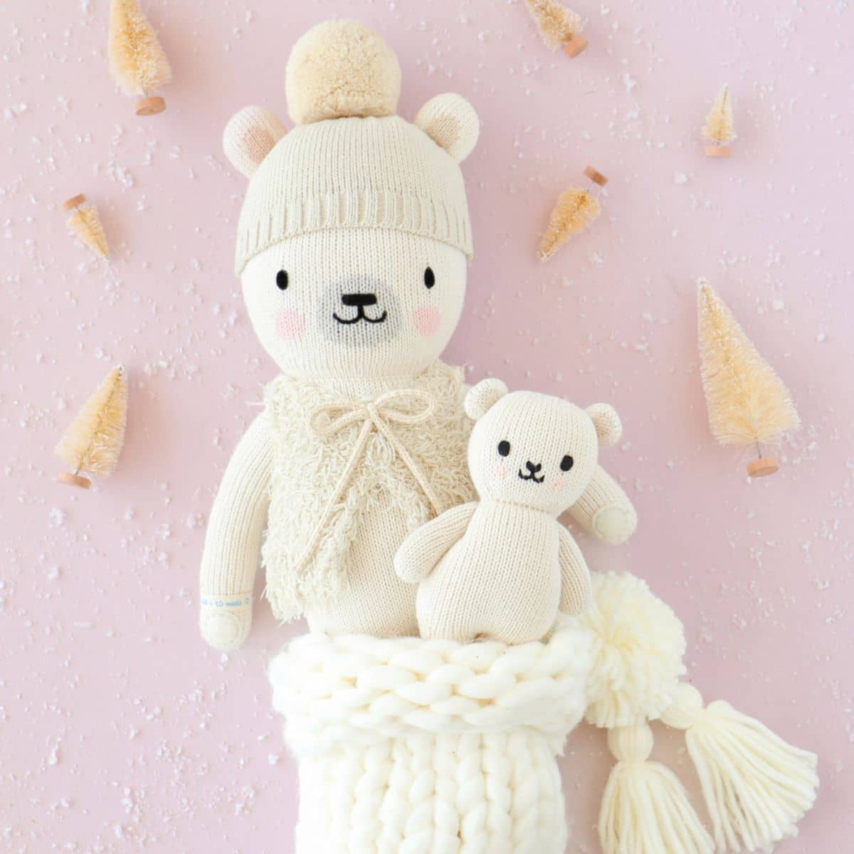 Cuddle + Kind Hand-Knit Doll - Baby Polar Bear - Image 3