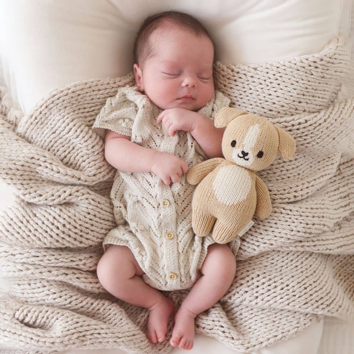 Cuddle + Kind Hand-Knit Doll - Baby Puppy - Image 2