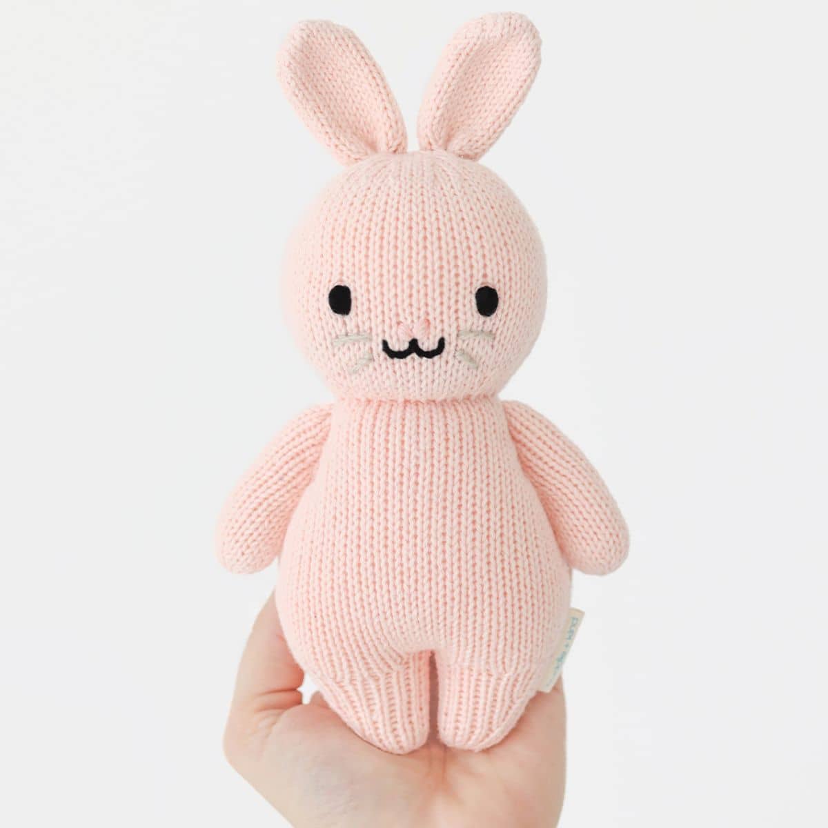 Cuddle + Kind Hand-Knit Doll - Baby Rabbit (powder pink) - Image 4