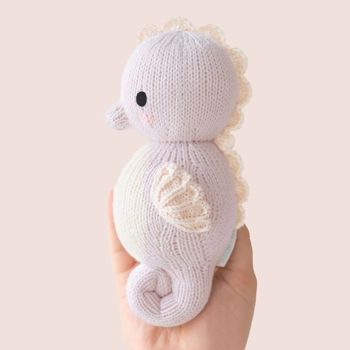 Cuddle + Kind Hand-Knit Doll - Baby Seahorse (lilac) - Image 2