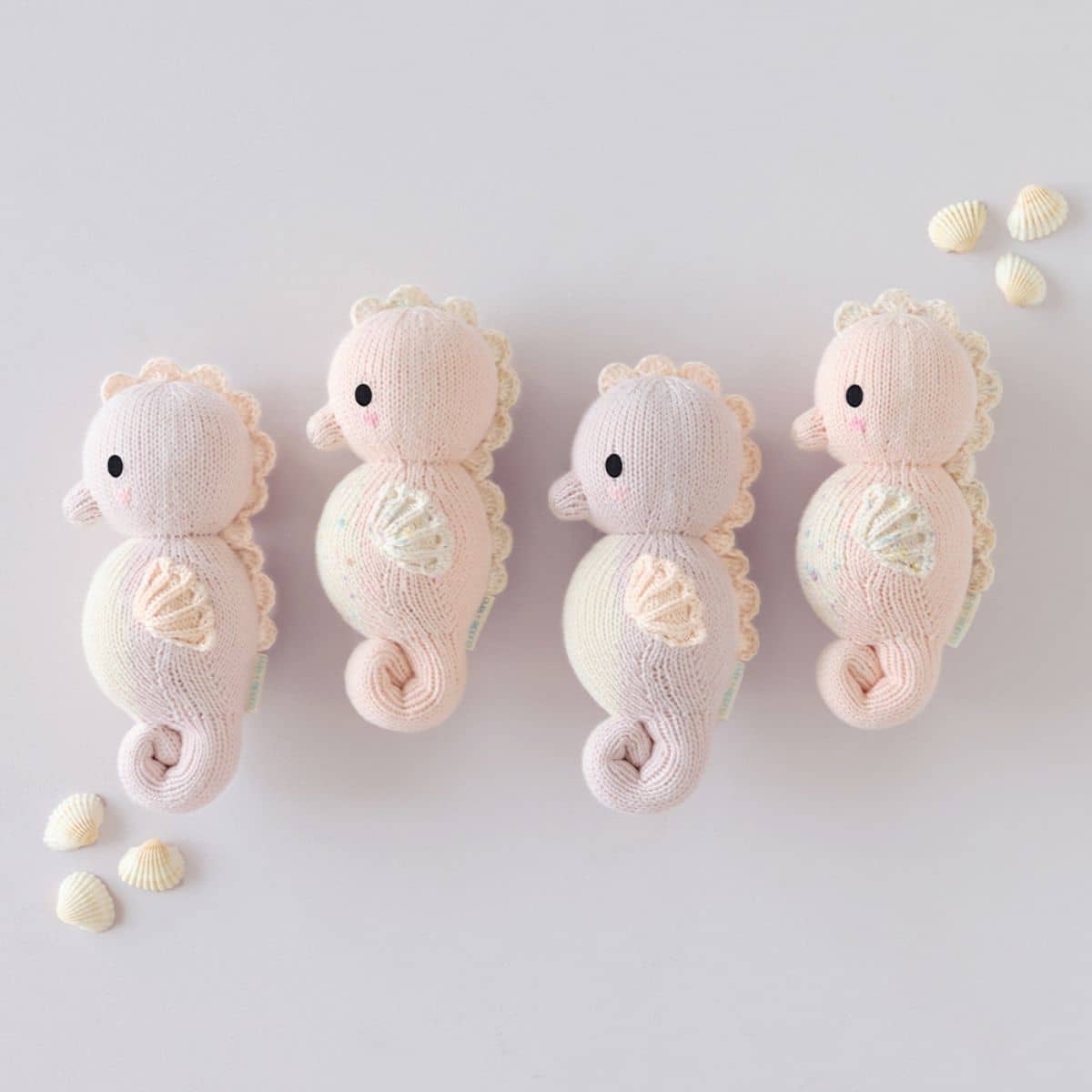 Cuddle + Kind Hand-Knit Doll - Baby Seahorse (lilac) - Image 4