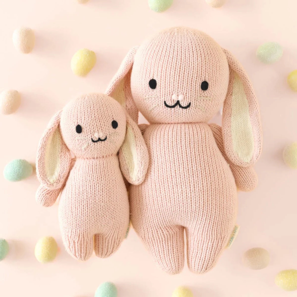 Cuddle + Kind Hand-Knit Doll - Big Baby Bunny (Rose) - Image 2