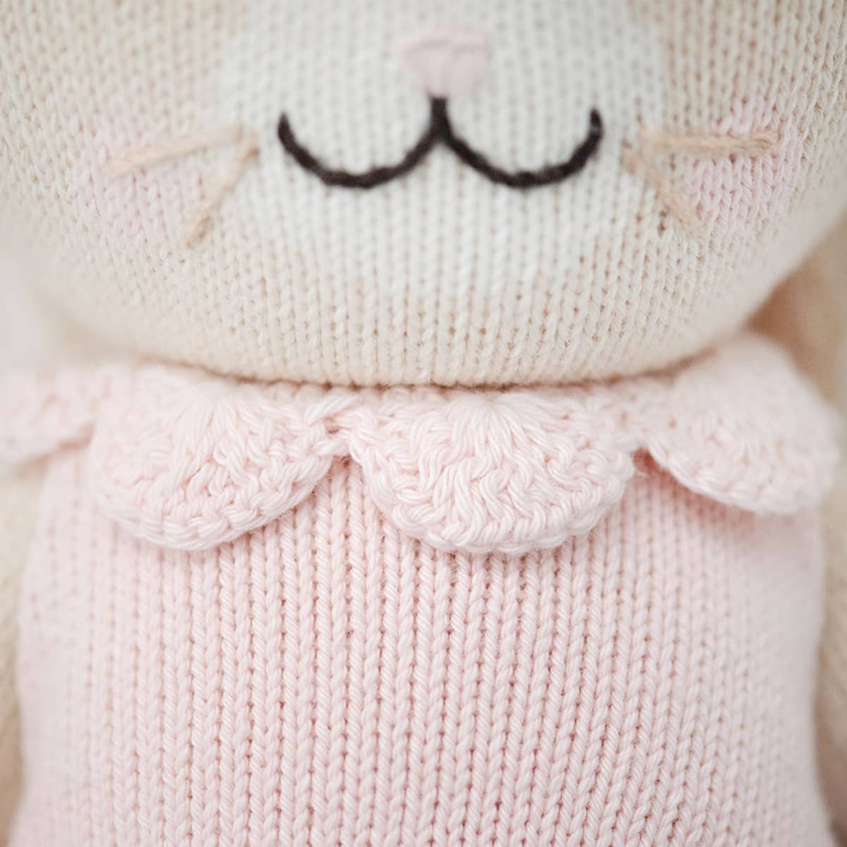 Cuddle + Kind Hand-Knit Doll - Hannah the Bunny (blush) - Image 5