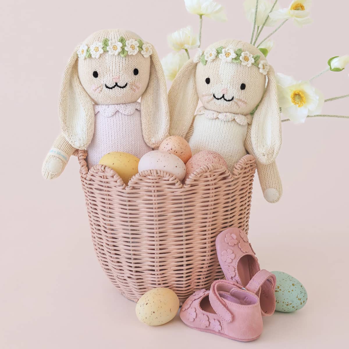 Cuddle + Kind Hand-Knit Doll - Hannah the Bunny (violet) - Image 2