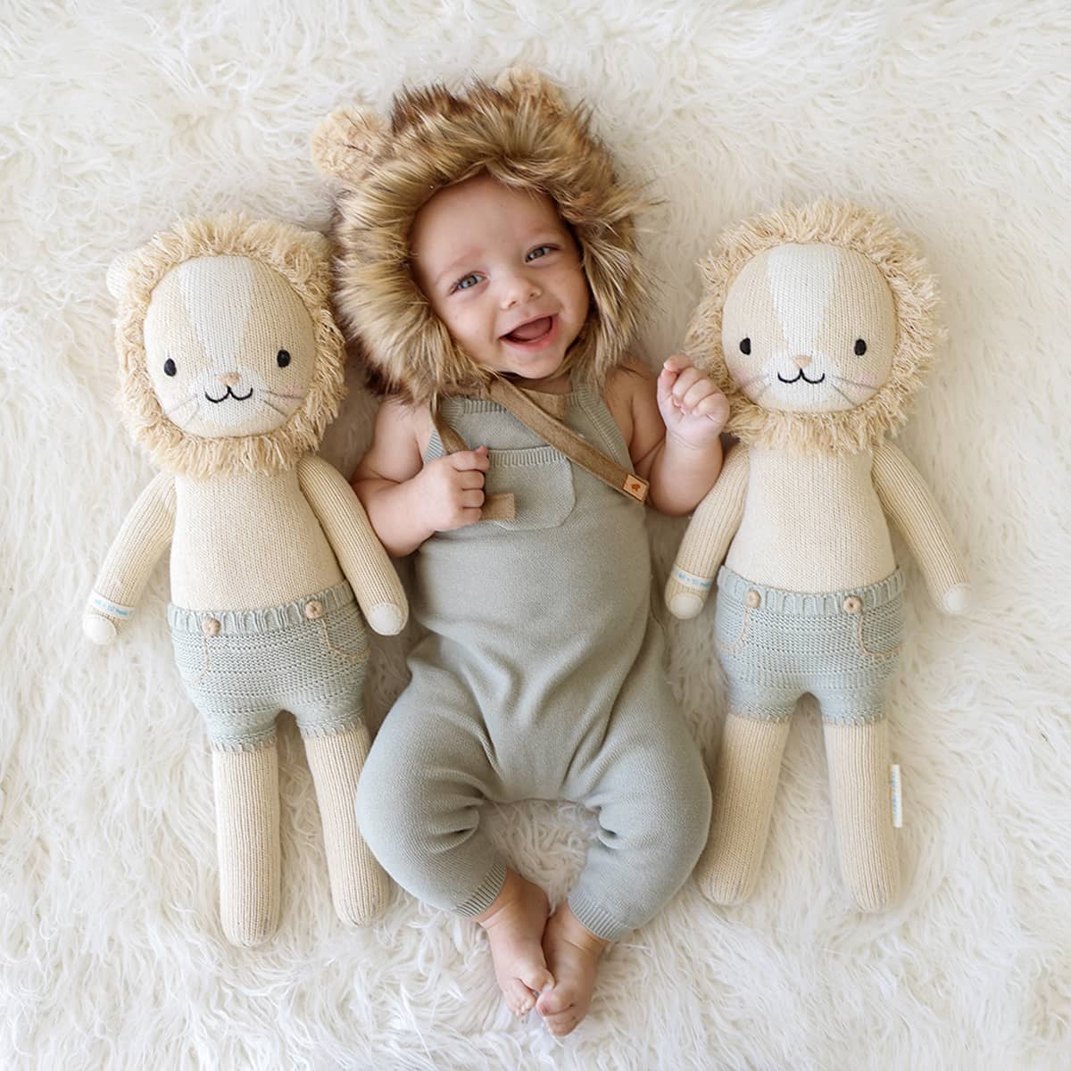 Cuddle + Kind Hand-Knit Doll - Sawyer the Lion - Image 2
