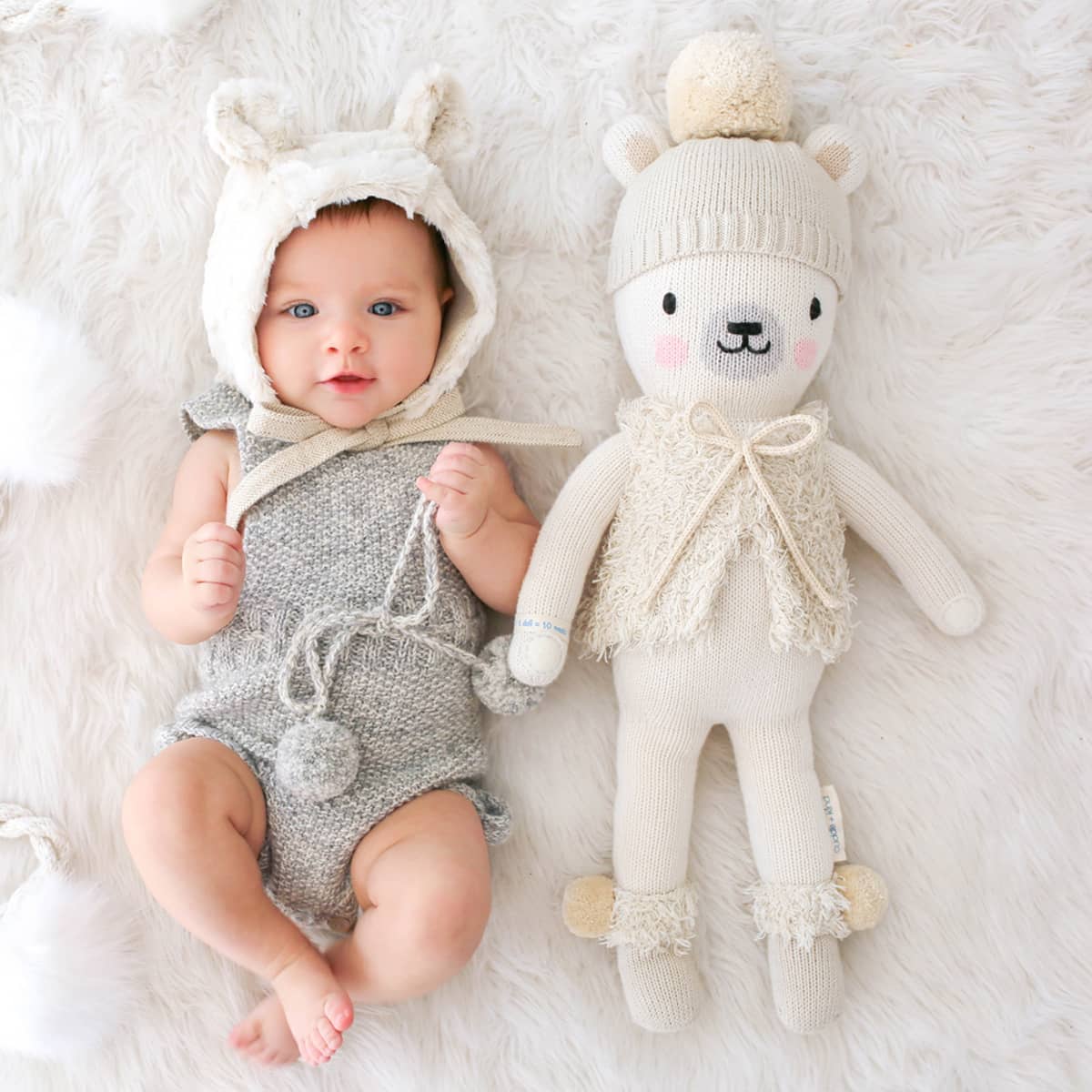 Cuddle + Kind Hand-Knit Doll - Stella the Polar Bear - Image 2