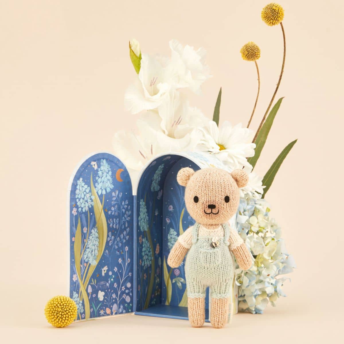 Cuddle + Kind Hand-Knit Doll - Tiny Charlie the Honey Bear - Image 3