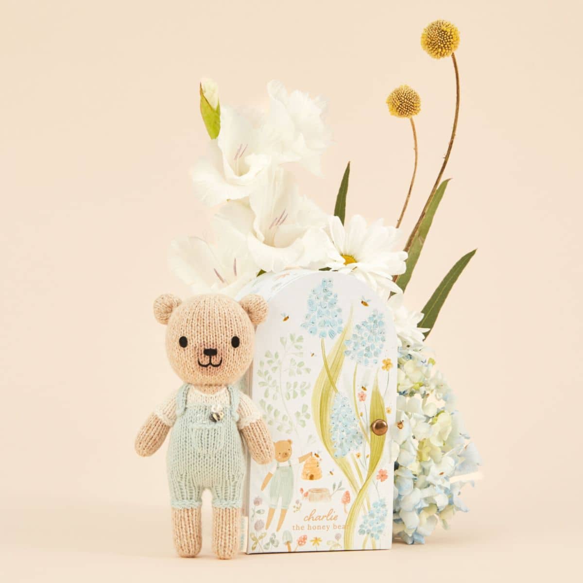 Cuddle + Kind Hand-Knit Doll - Tiny Charlie the Honey Bear - Image 5
