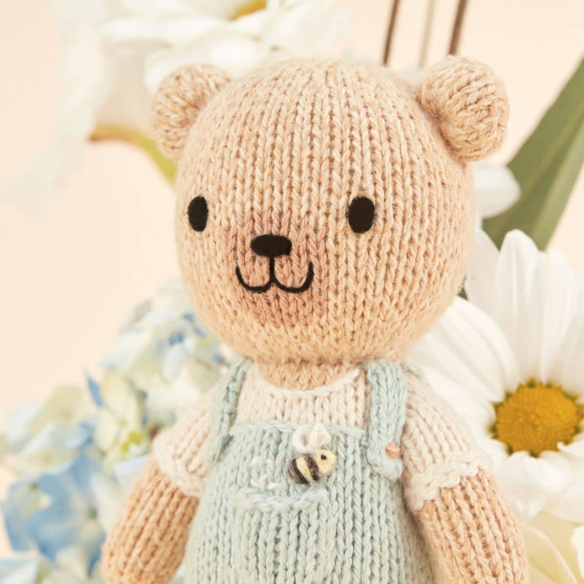 Cuddle + Kind Hand-Knit Doll - Tiny Charlie the Honey Bear - Image 7