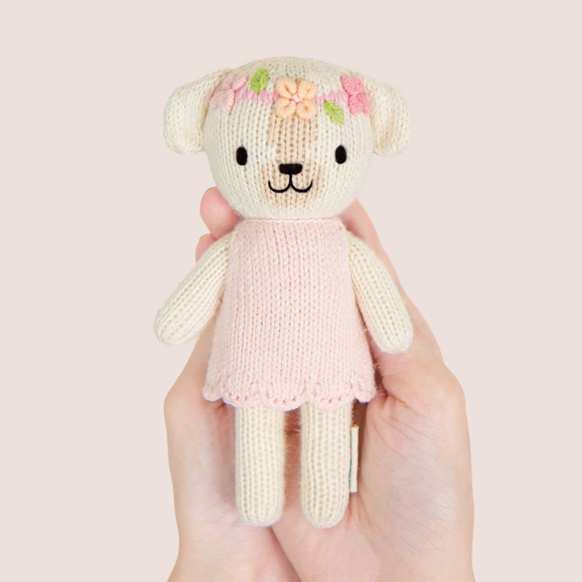 Cuddle + Kind Hand-Knit Doll - Tiny Charlotte the Dog - Image 2