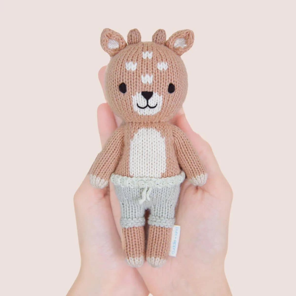 Cuddle + Kind Hand-Knit Doll - Tiny Elliot the Fawn - Image 2