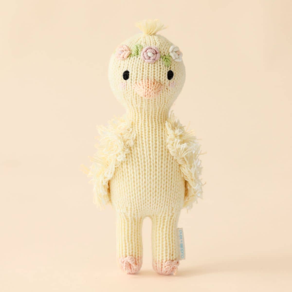 Cuddle + Kind Hand-Knit Doll - Tiny Flora the Duckling (mauve) - Image 6