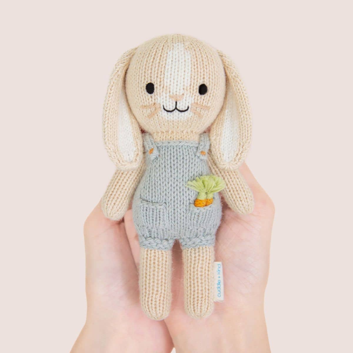Cuddle + Kind Hand-Knit Doll - Tiny Henry the Bunny - Image 2