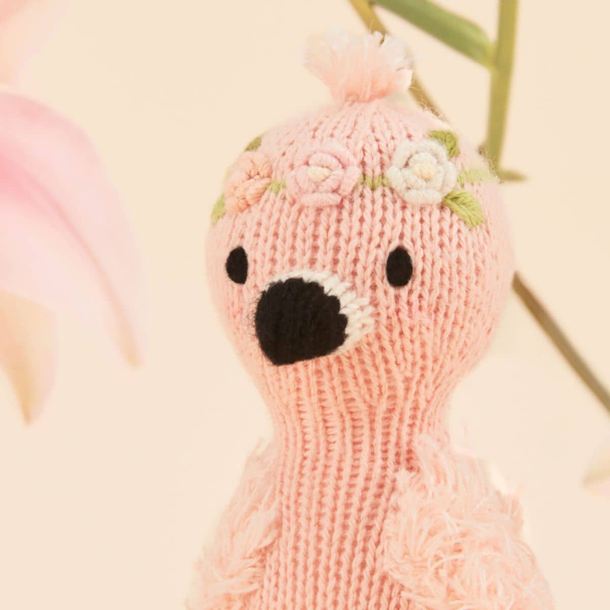Cuddle + Kind Hand-Knit Doll - Tiny Penelope the Flamingo - Image 4