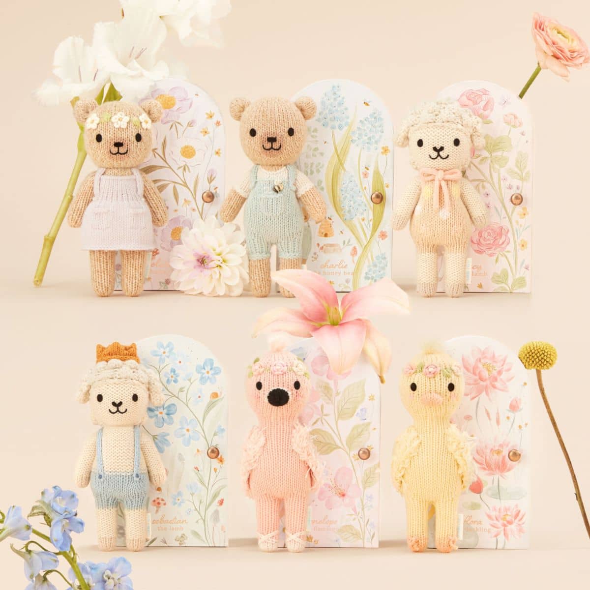 Cuddle + Kind Hand-Knit Doll - Tiny Lucy the Lamb (pastel) - Image 7