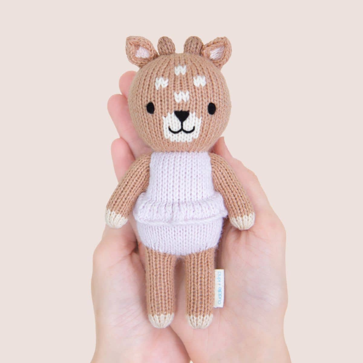 Cuddle + Kind Hand-Knit Doll - Tiny Violet the Fawn - Image 2