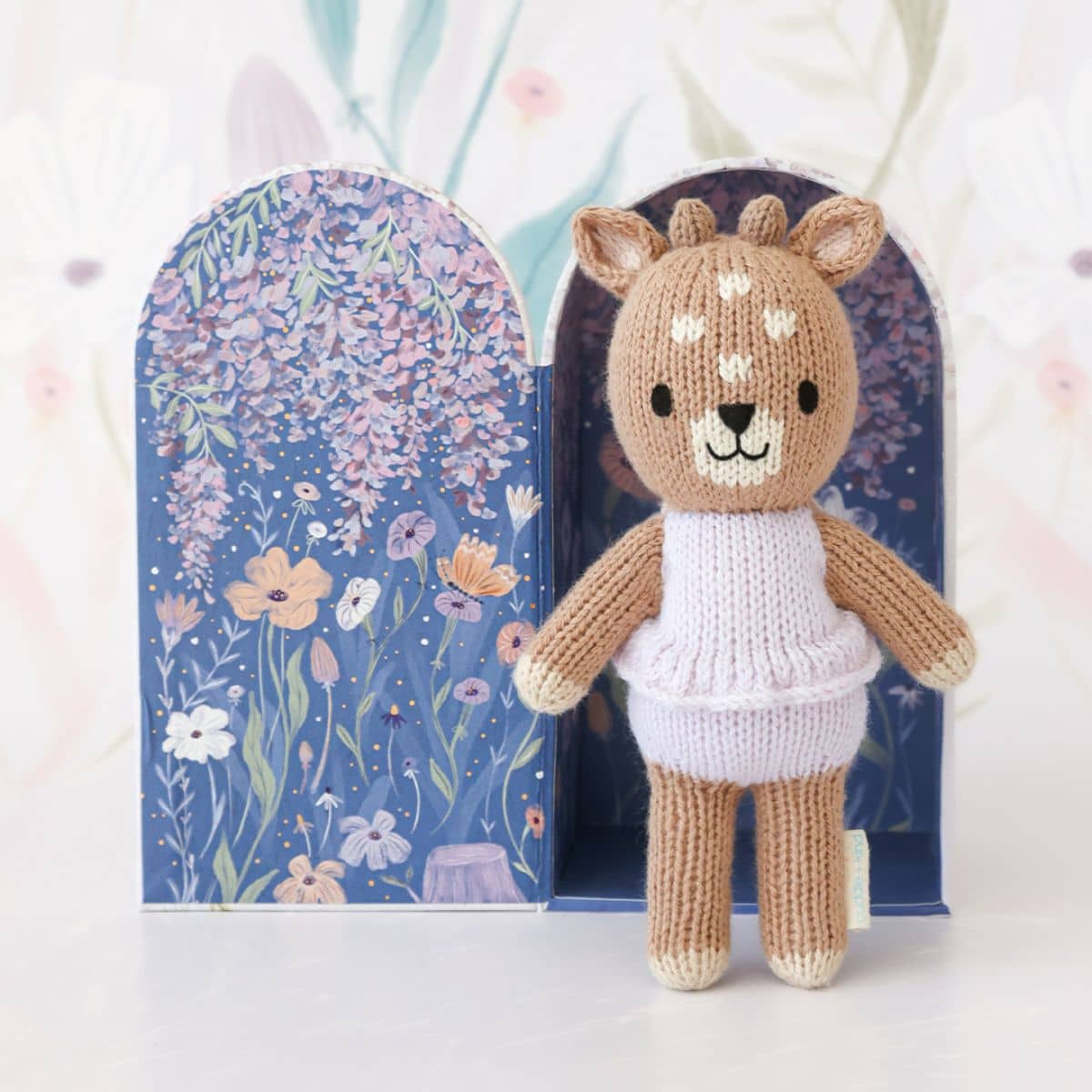 Cuddle + Kind Hand-Knit Doll - Tiny Violet the Fawn - Image 3
