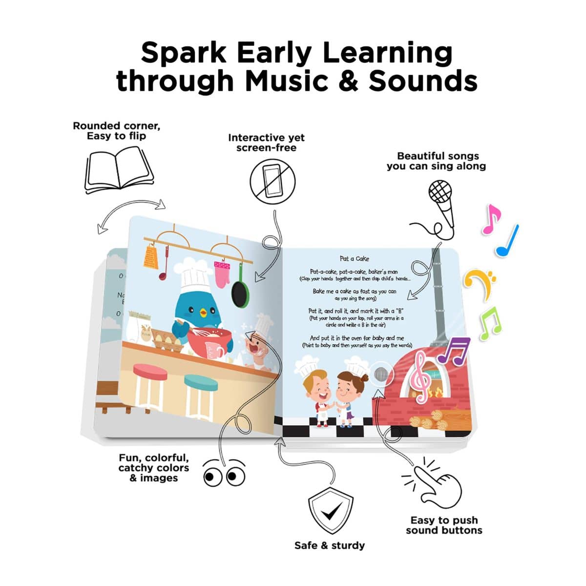 Ditty Bird Interactive Sounds Rechargeable Board Book - Action Songs - Image 3