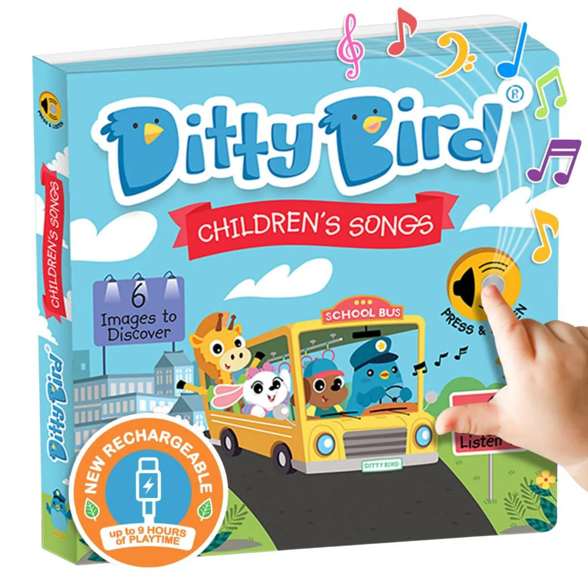 Ditty Bird Interactive Sounds Rechargeable Board Book - Children's Songs - Image 4