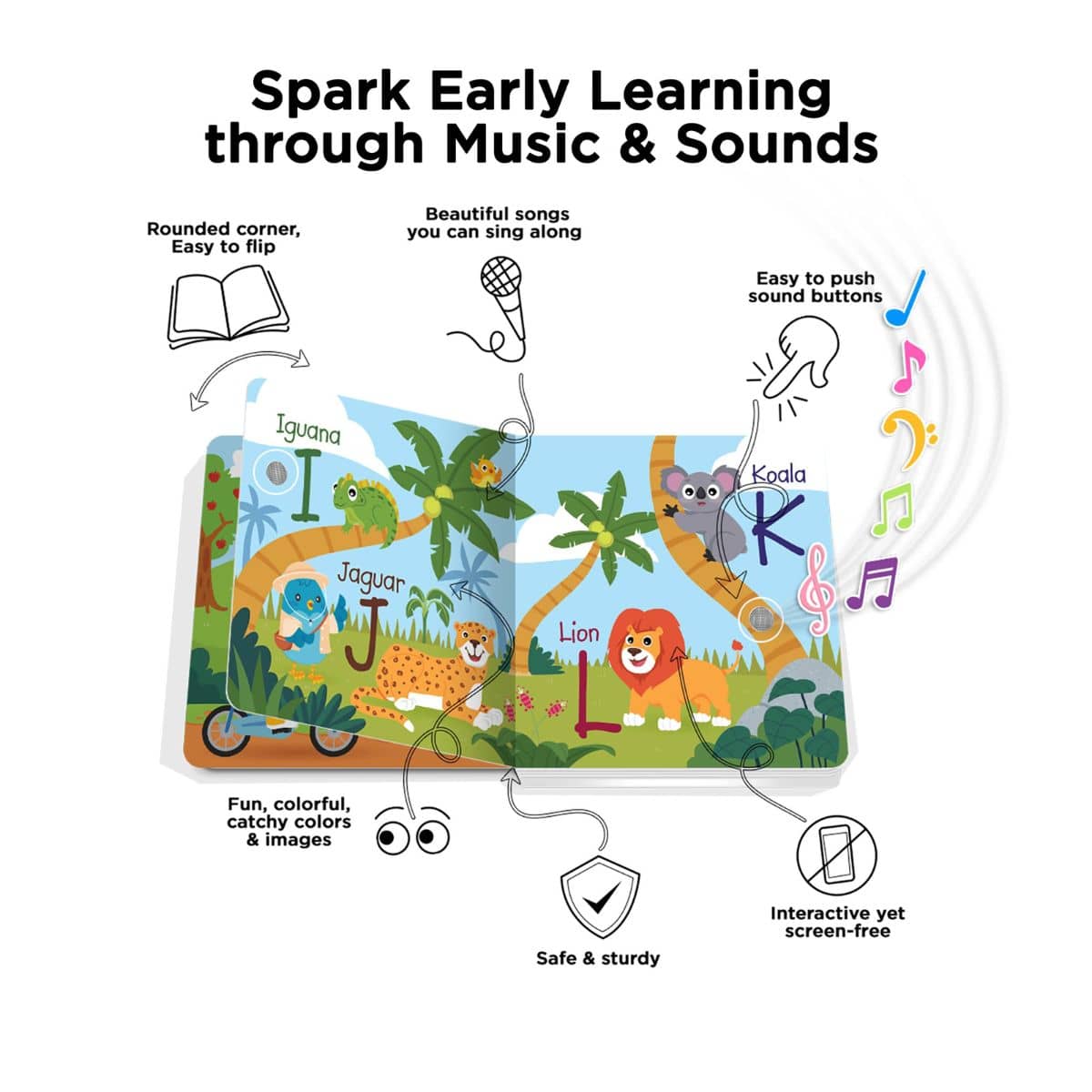 Ditty Bird Interactive Sounds Rechargeable Board Book - Fun Alphabet - Image 3