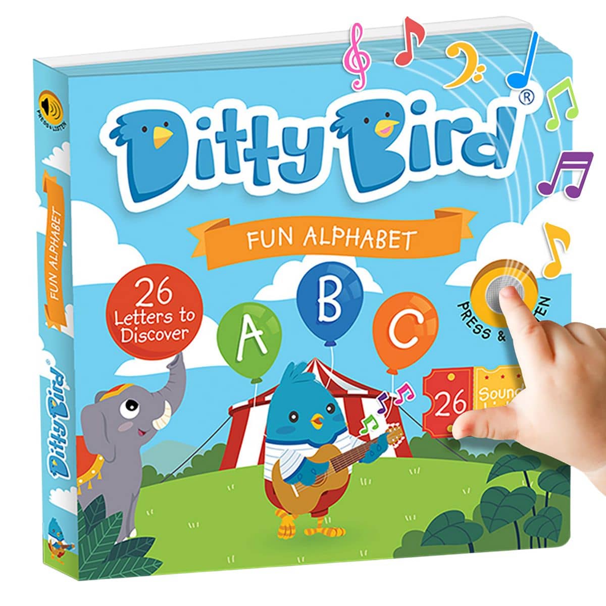 Ditty Bird Interactive Sounds Rechargeable Board Book - Fun Alphabet - Image 4