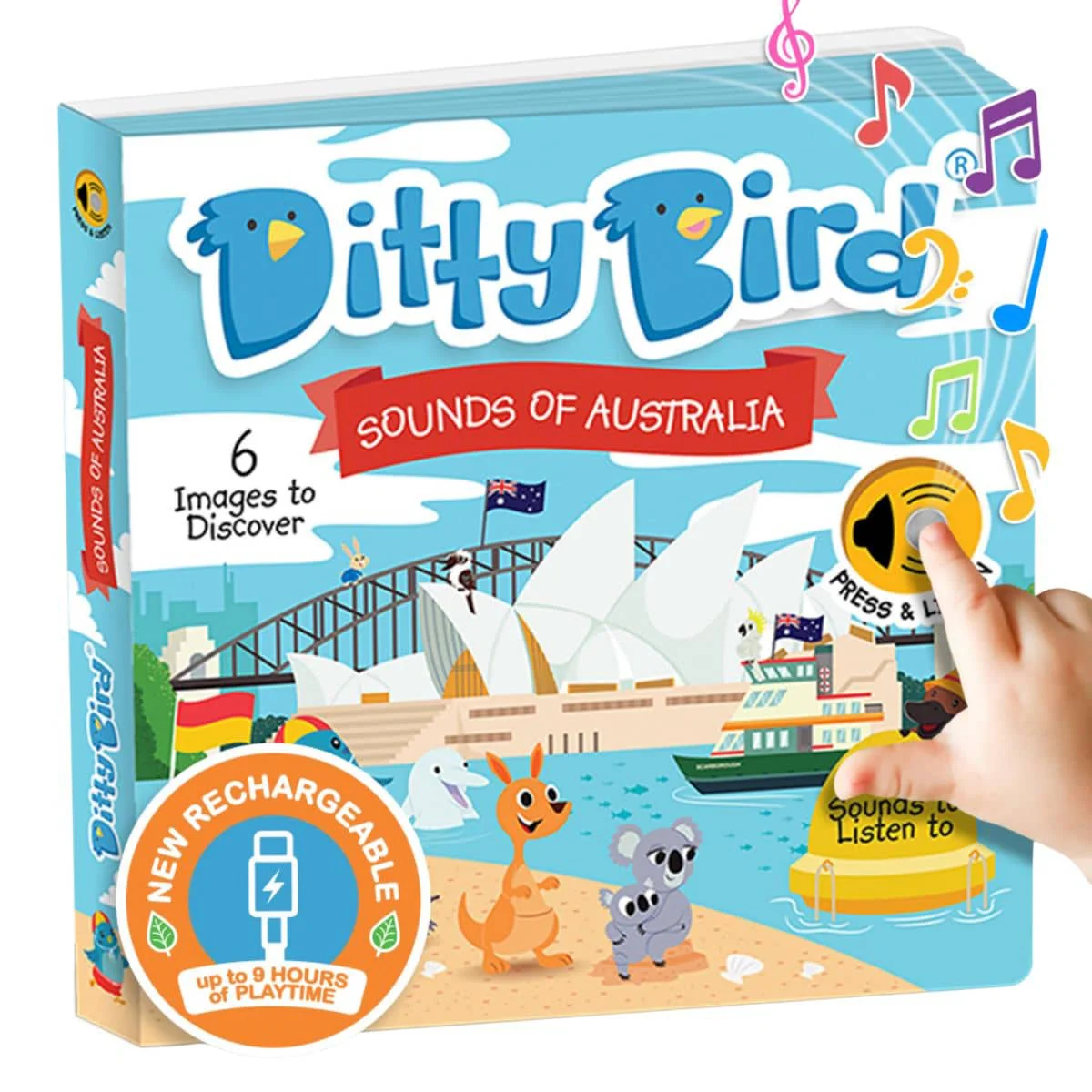 Ditty Bird Interactive Sounds Rechargeable Board Book - Sounds of Australia - Image 4