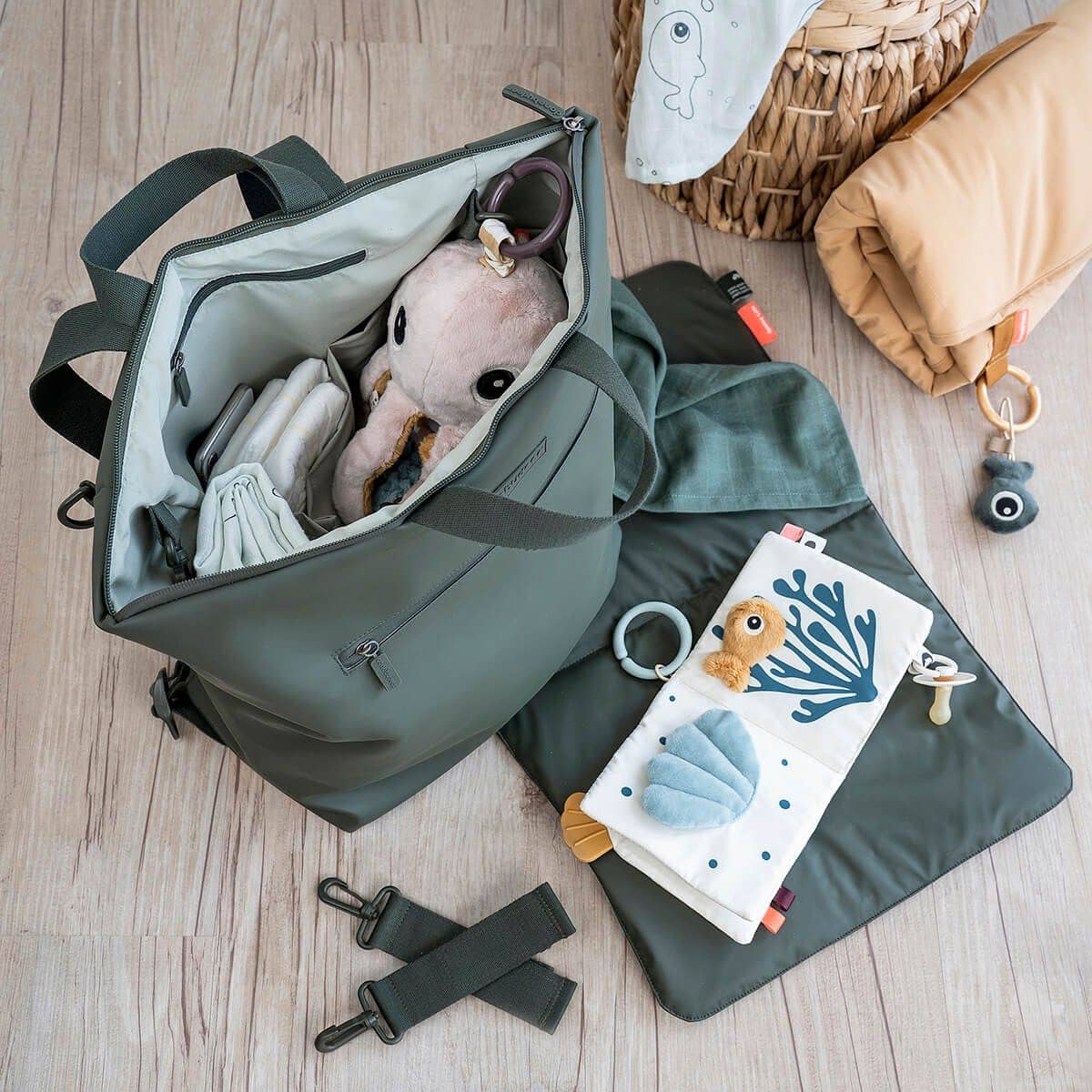 Done by Deer Nappy Bag Backpack - Green - Image 4