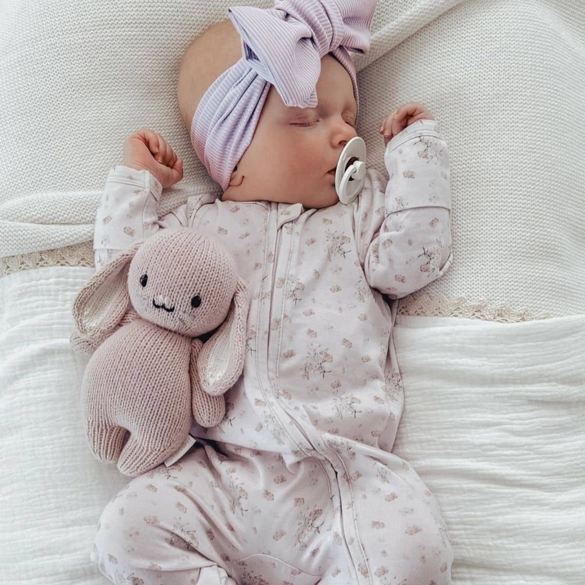 Elke & Indigo Bamboo + Organic Cotton Florence Onesie - Lilac Bouquet - Image 2
