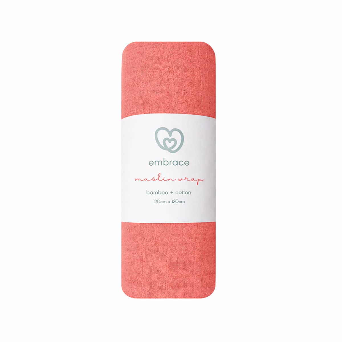 Embrace Muslin Breeze Baby Swaddle - Sunset Coral - Image 2