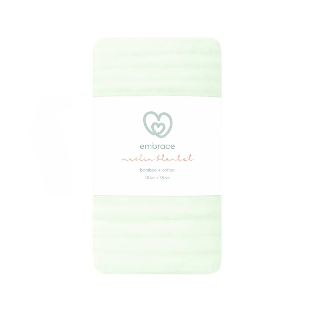 Embrace Muslin Cloud Baby Blanket - Seafoam Mist - Image 2
