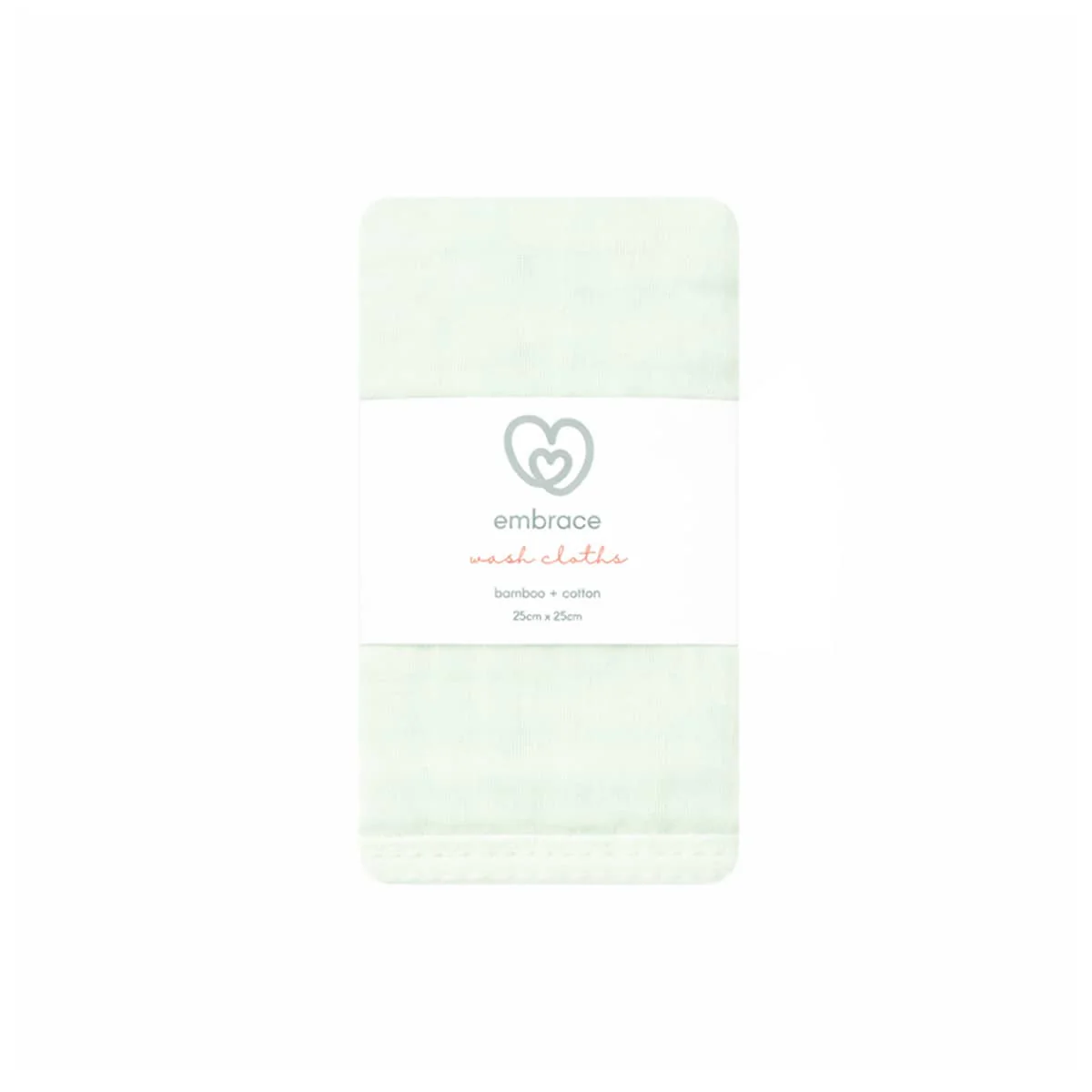 Embrace Muslin Cloud Baby Wash Cloths - Seafoam Mist - Image 2
