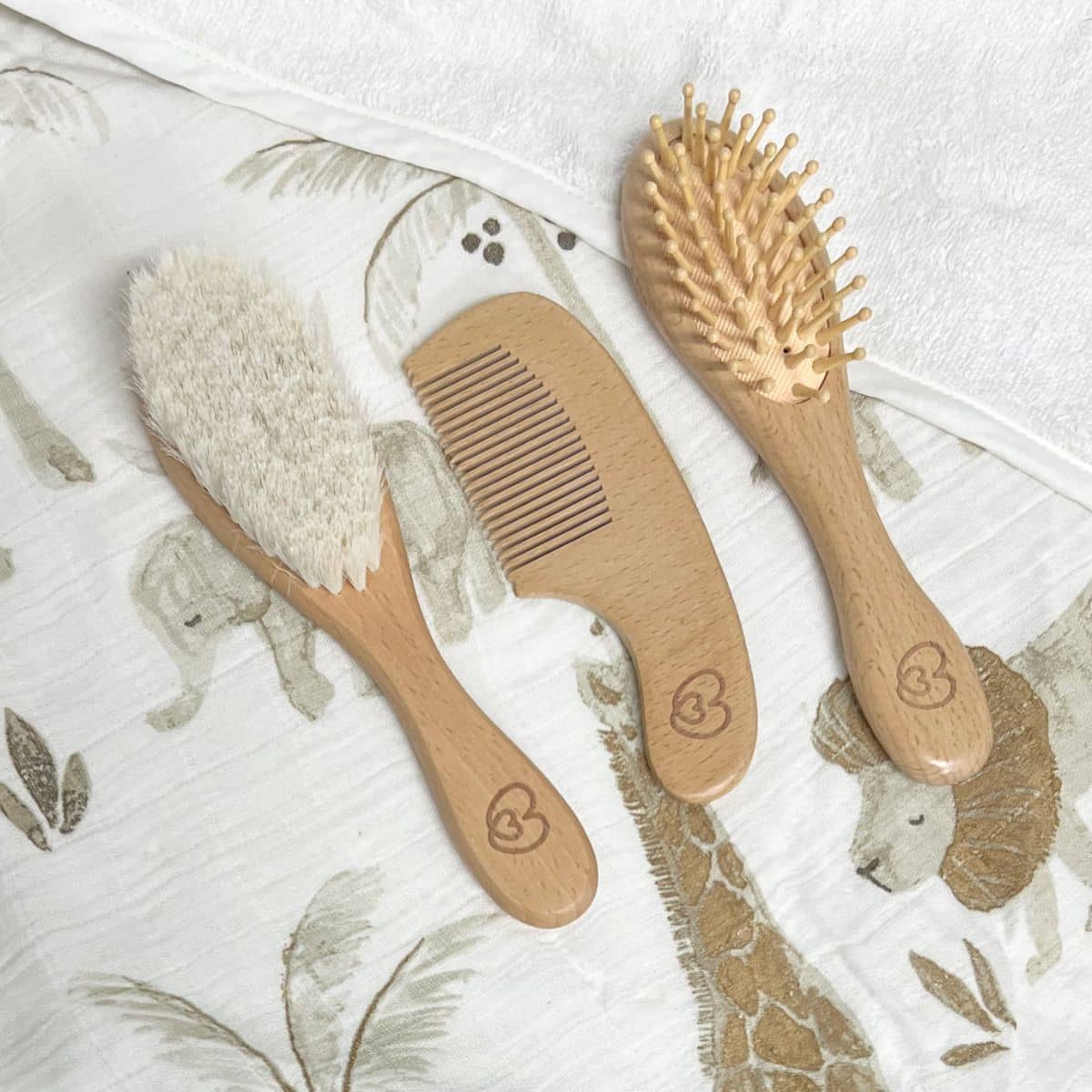 Embrace Wooden Baby Brush and Comb Set - Image 2