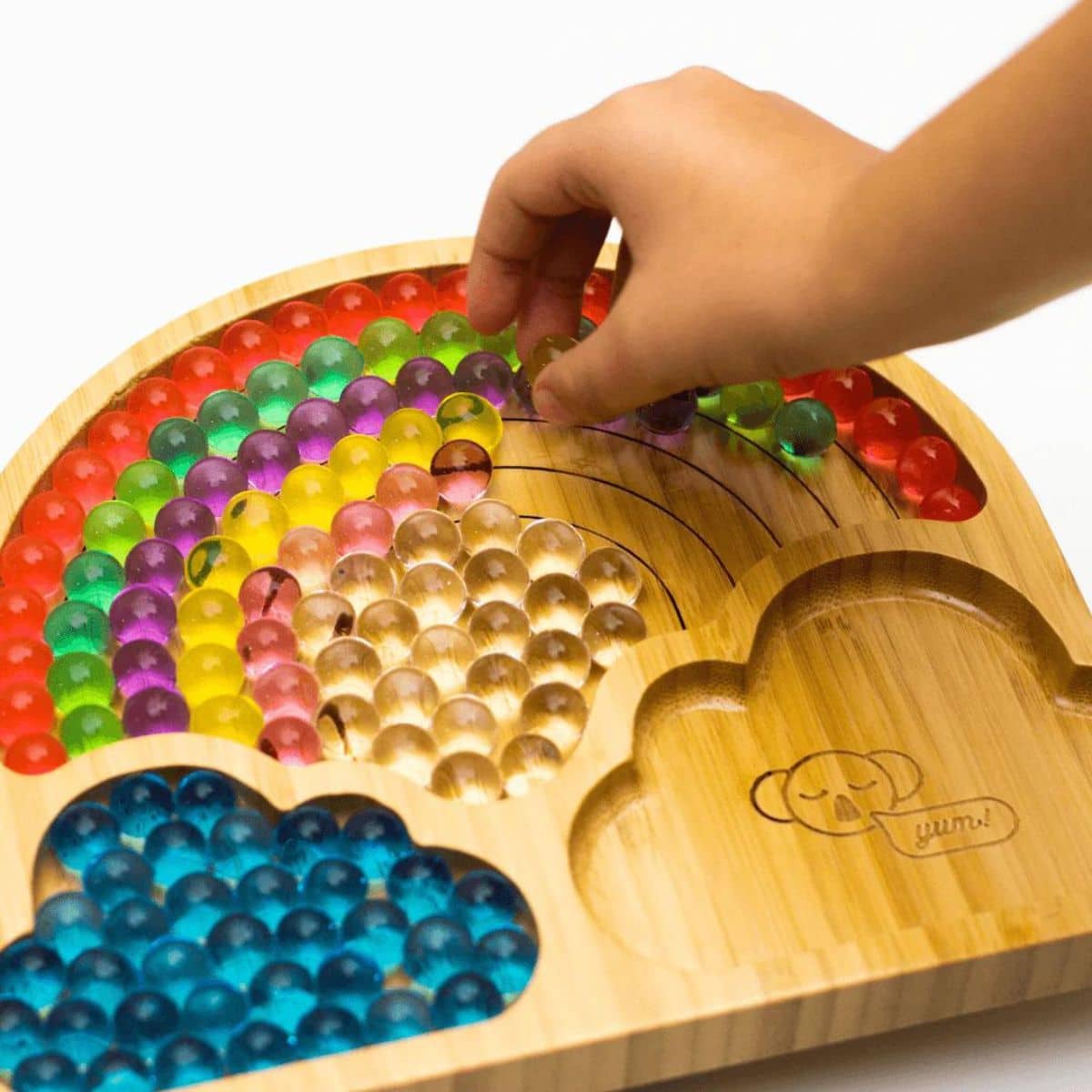 Emondo Kids Bamboo Plate with Suction - Rainbow - Image 8