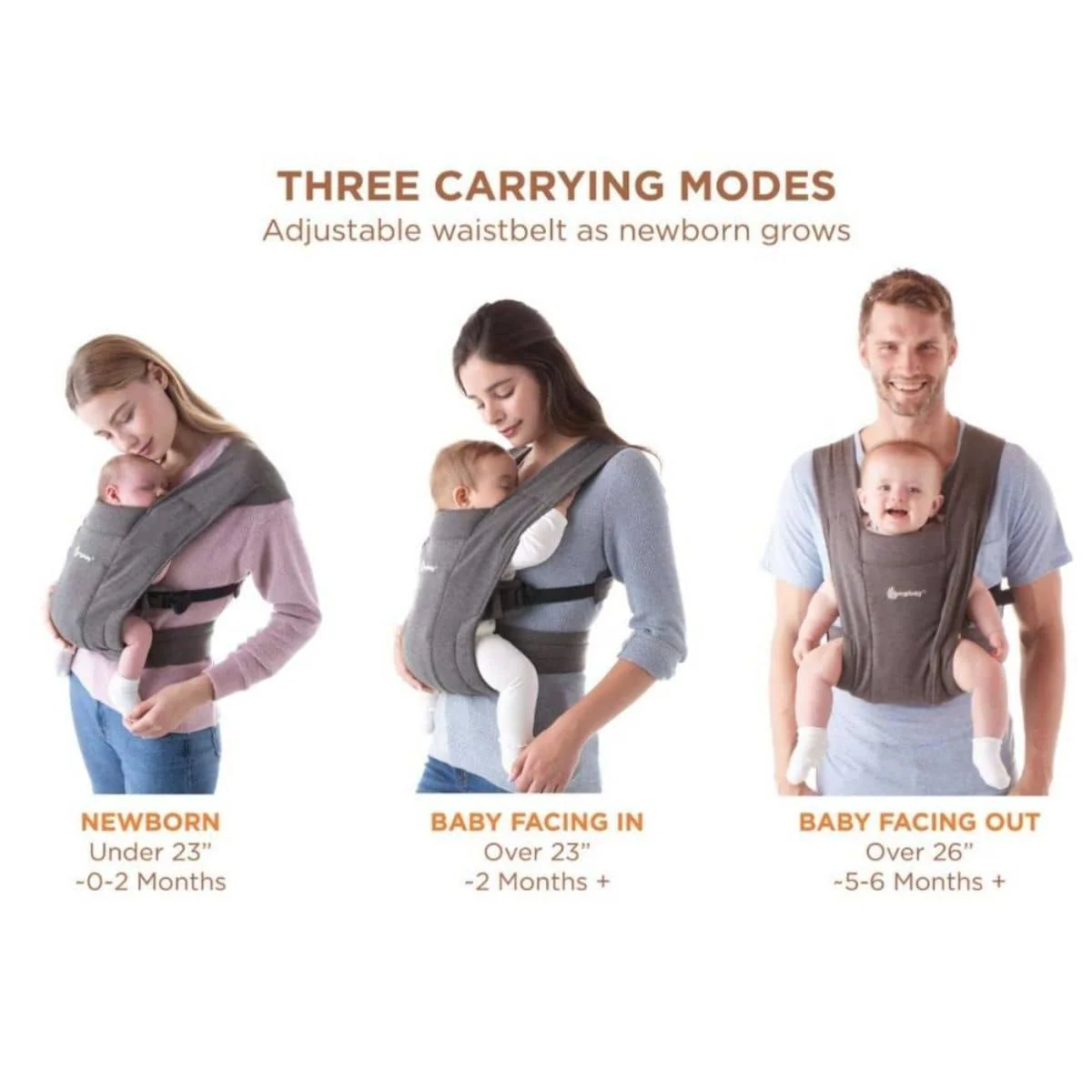 Ergobaby Embrace Baby Carrier - Heather Grey - Image 9