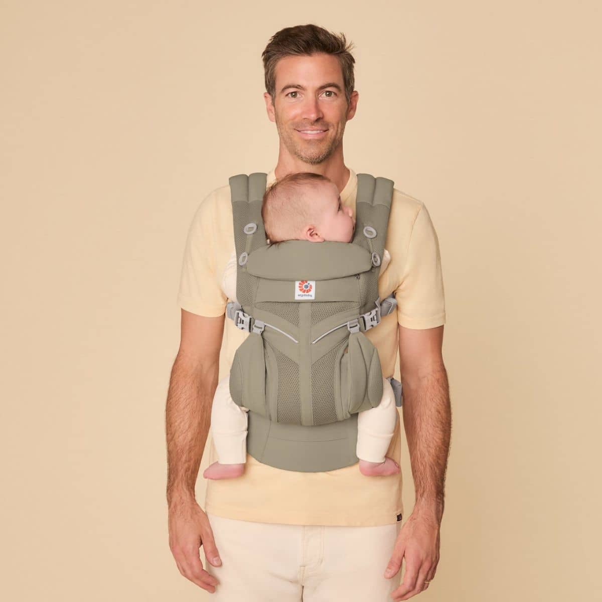 Ergobaby Omni Classic Mesh Baby Carrier - Soft Olive - Image 4