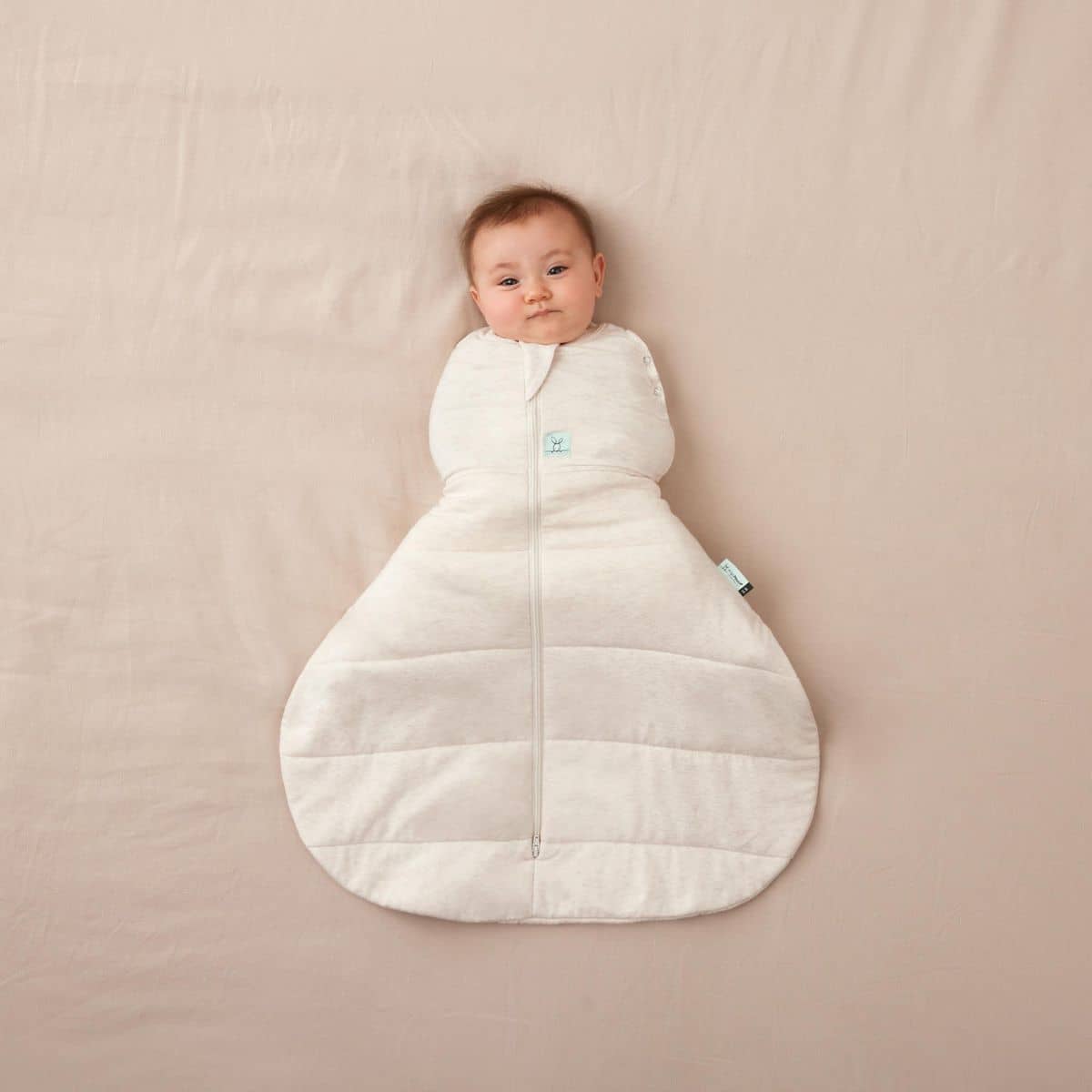 ergoPouch Hip Harness Cocoon Swaddle Bag 3.5 TOG - Oatmeal Marle - Image 2