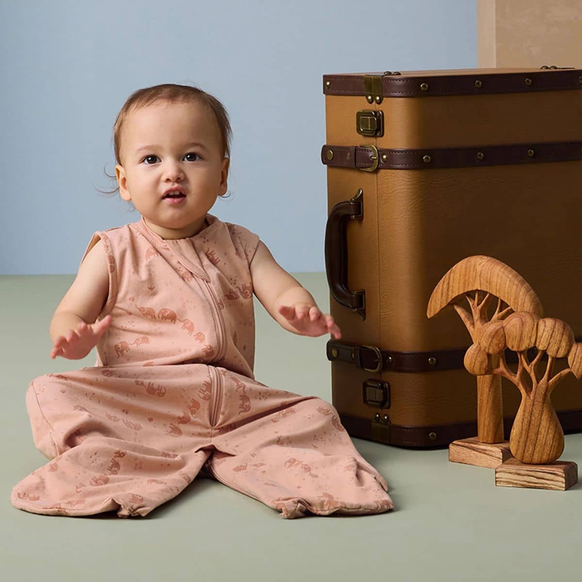 ergoPouch Jersey Sleep Suit Bag 0.2 TOG - Elephant Parade - 3 to 12 Months - Image 2