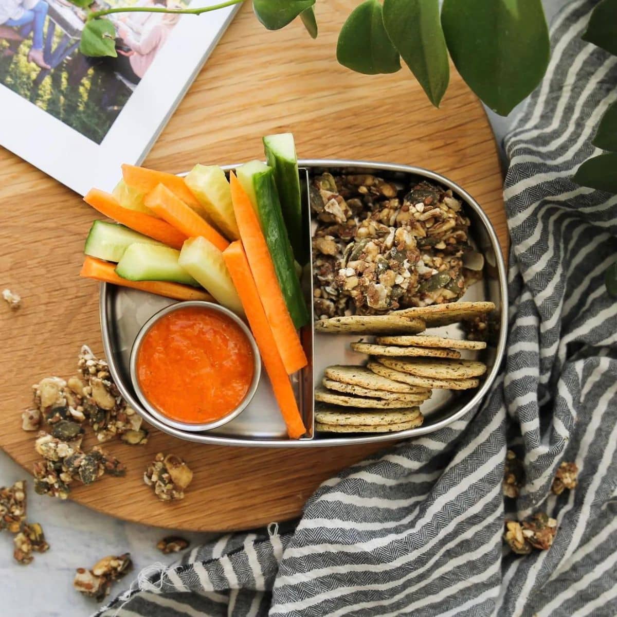 Ever Eco Stainless Steel Bento Snack Box - 2 Compartment - Image 3
