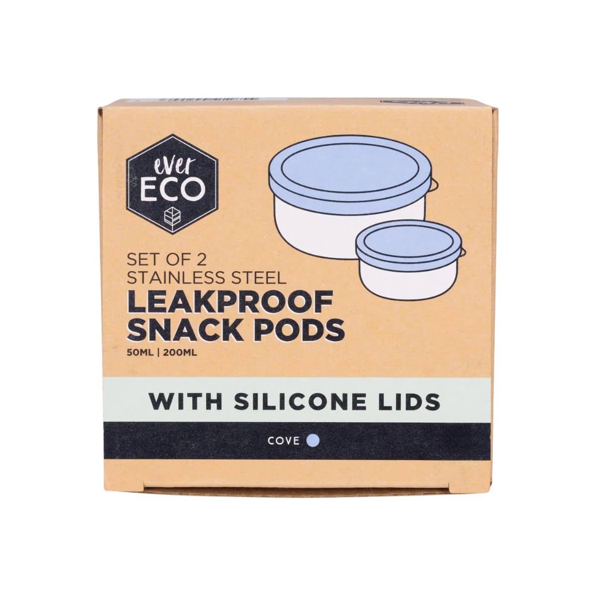 Ever Eco Stainless Steel Leakproof Snack Pods - Cove - Image 3