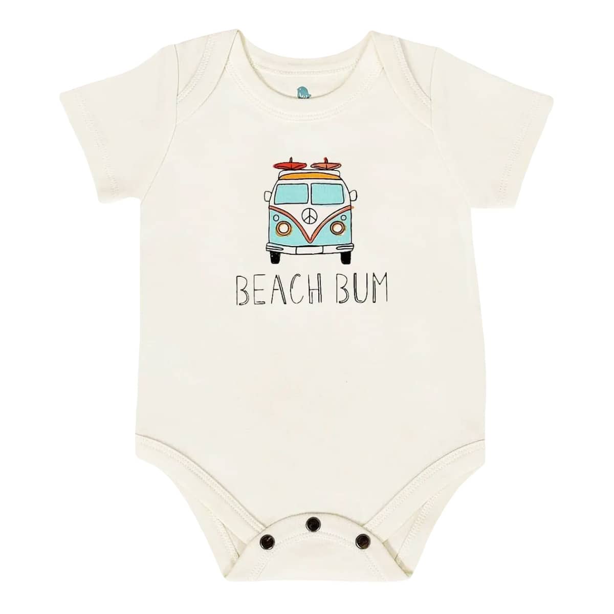 Finn and Emma Organic Short Sleeve Bodysuit - Beach Bum