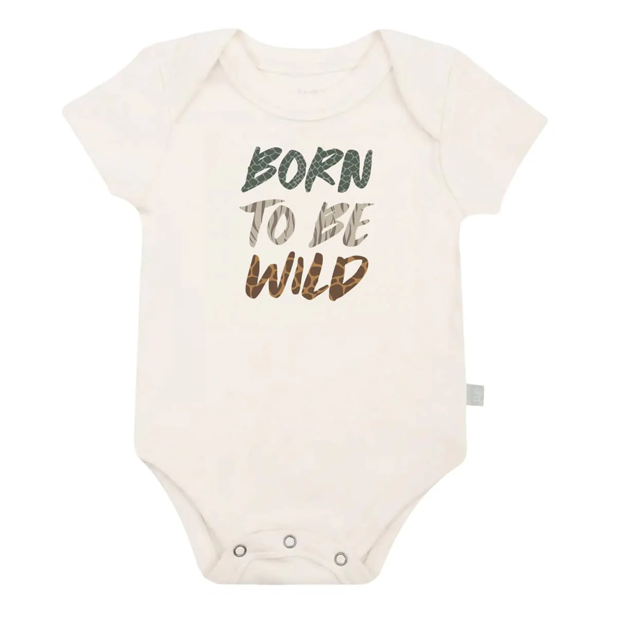 Finn and Emma Organic Short Sleeve Bodysuit - Born to be Wild