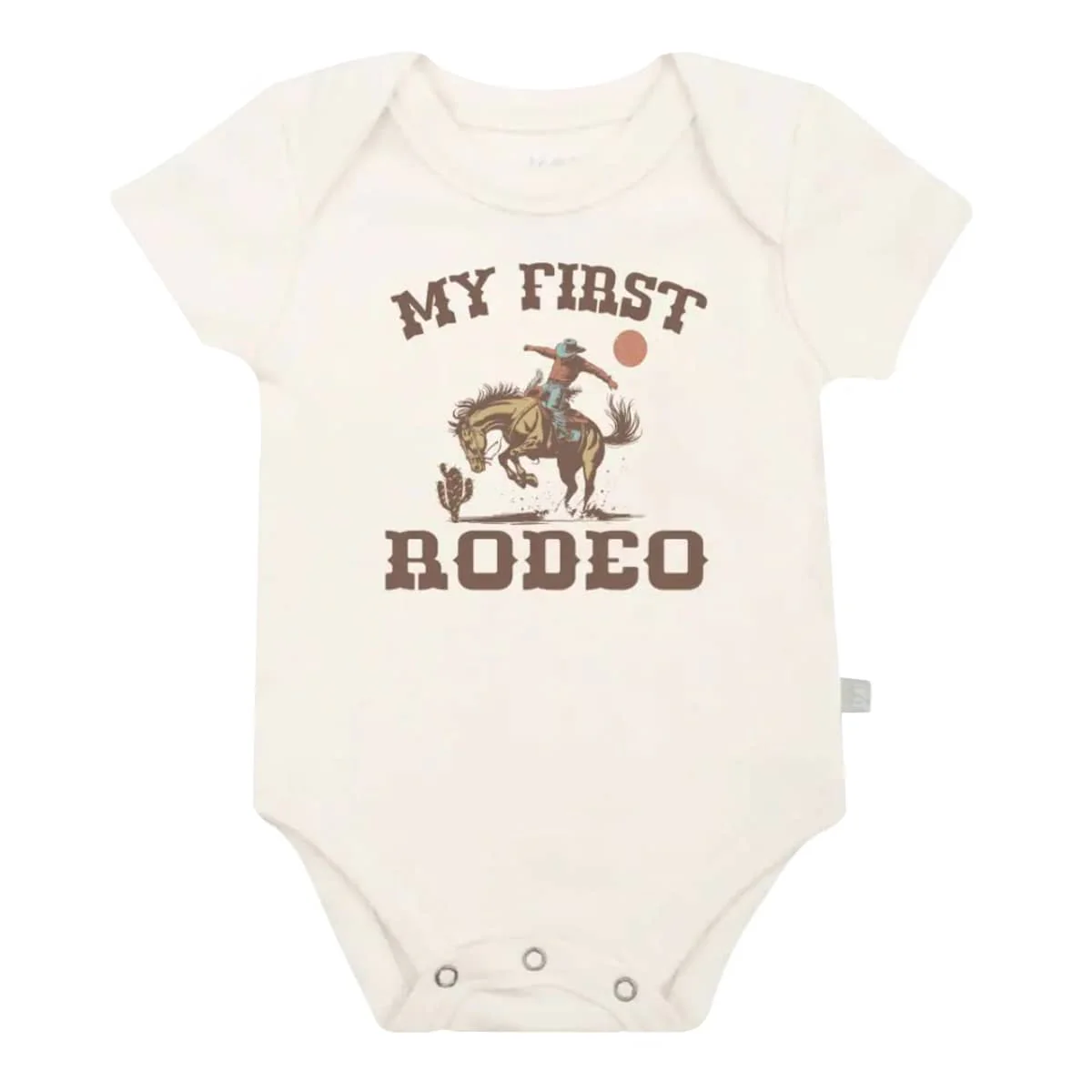 Finn and Emma Organic Short Sleeve Bodysuit - First Rodeo Cowboy