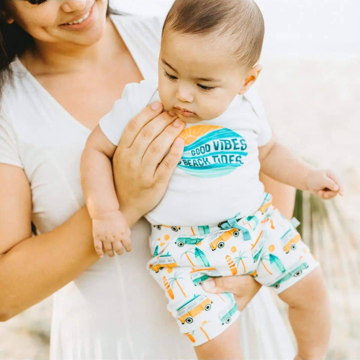 Finn and Emma Organic Short Sleeve Bodysuit - Good Vibes - Image 2