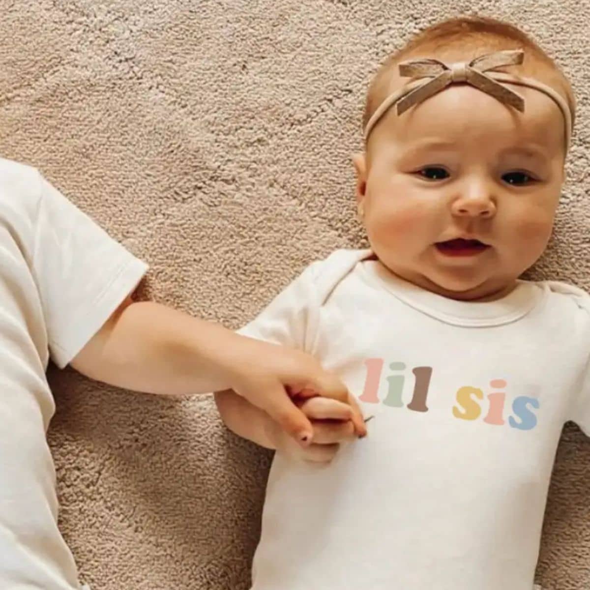 Finn and Emma Organic Short Sleeve Bodysuit - Lil Sis - Desert Bloom - Image 2