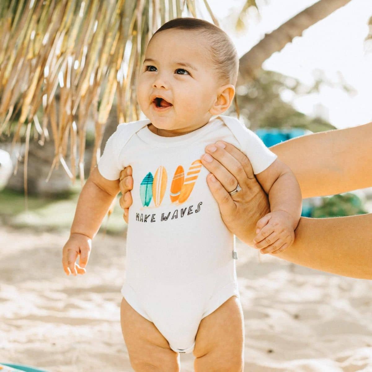 Finn and Emma Organic Short Sleeve Bodysuit - Make Waves - Image 2