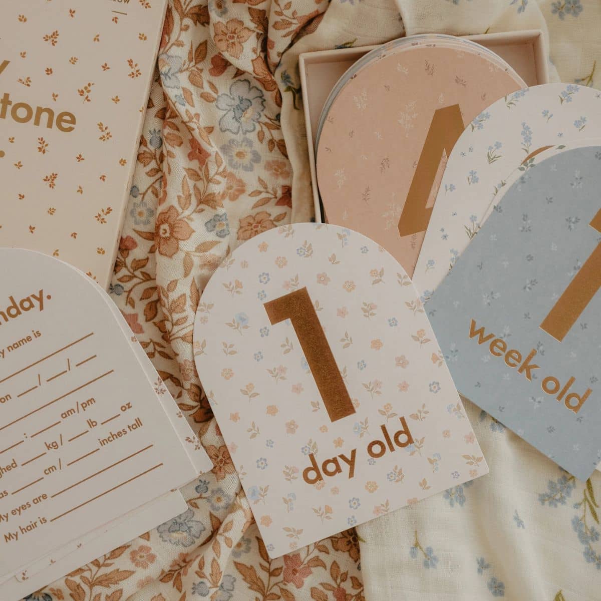 Fox & Fallow Baby Milestone Cards - Broderie - Image 8